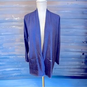 Nic and Zoe NWT size small oversized cornflower blue‎ no closure cotton cardigan